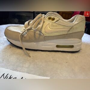 Nike Cream and White Air Max Sneakers
